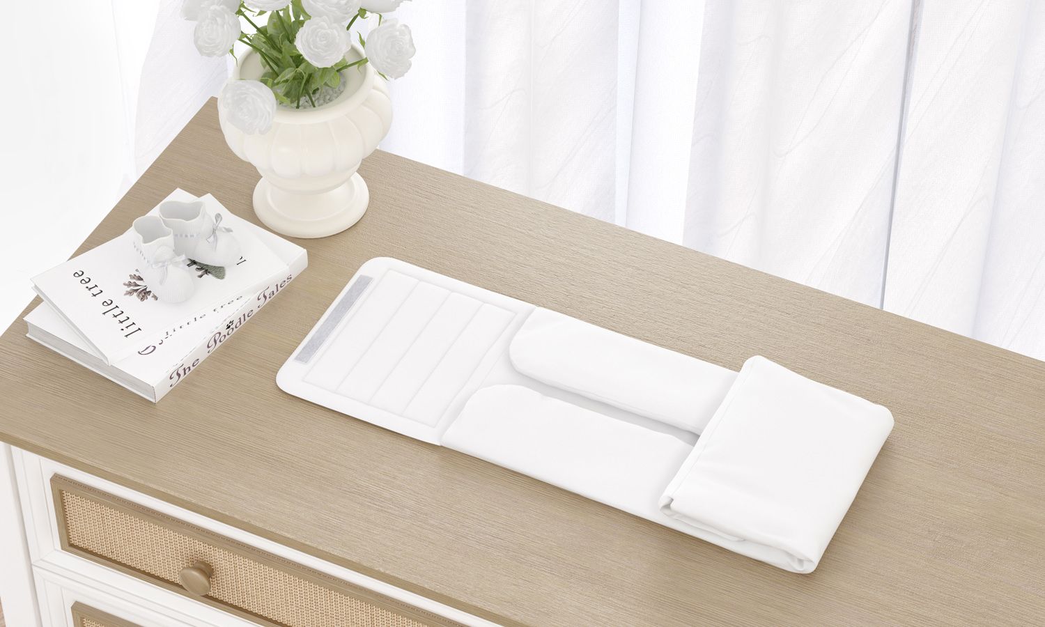 Trocador de Fraldas Portátil Branco Clássico 85x40cm