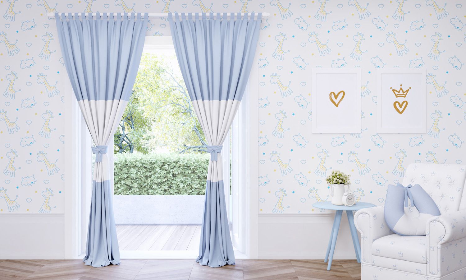 Cortina Girafinha Clássica 1,50m