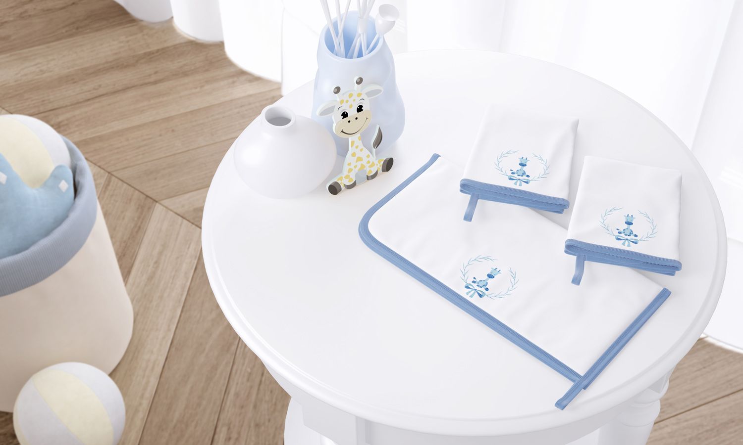 Jogo de Fraldas de Boca Malha Girafinha Clássica