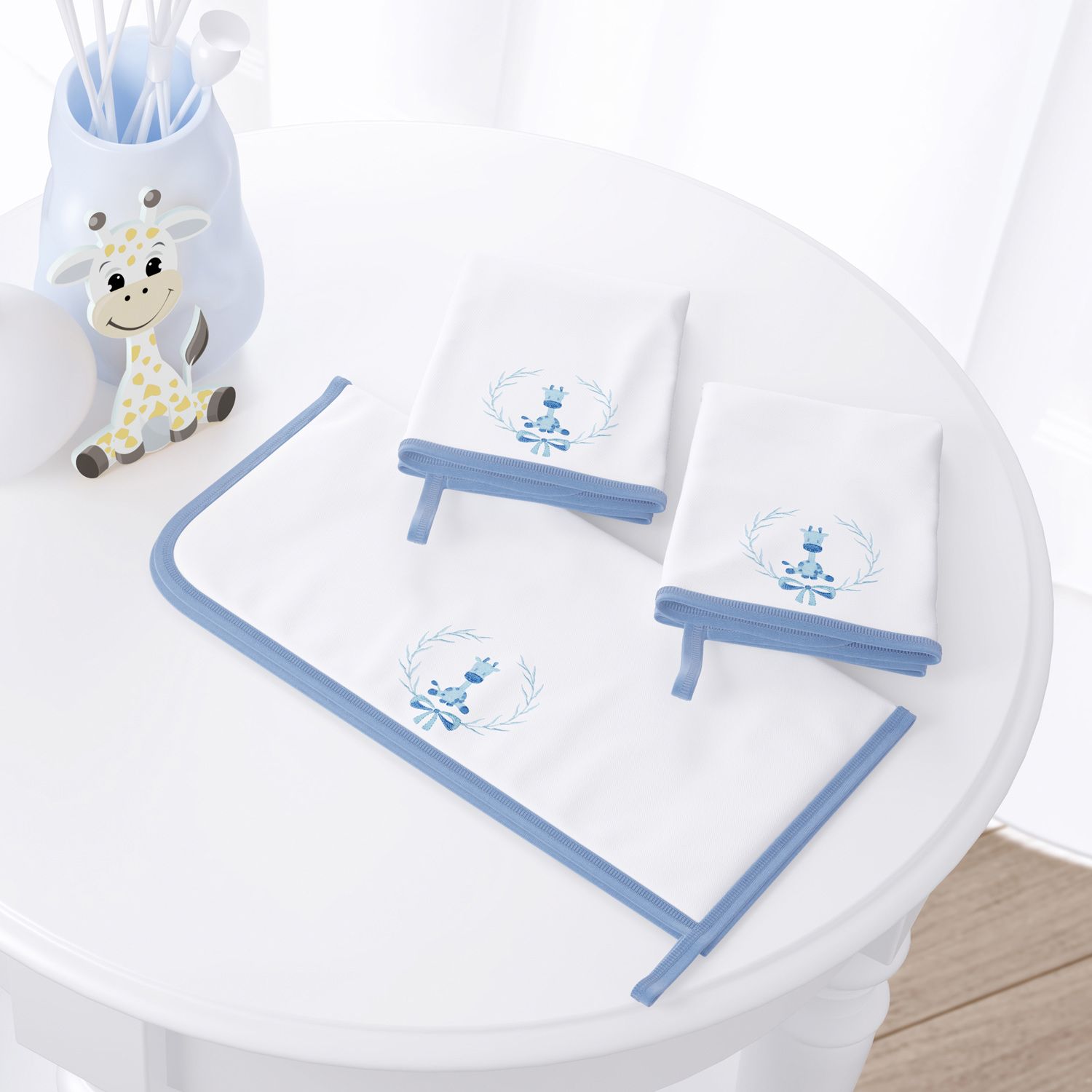 Jogo de Fraldas de Boca Malha Girafinha Clássica