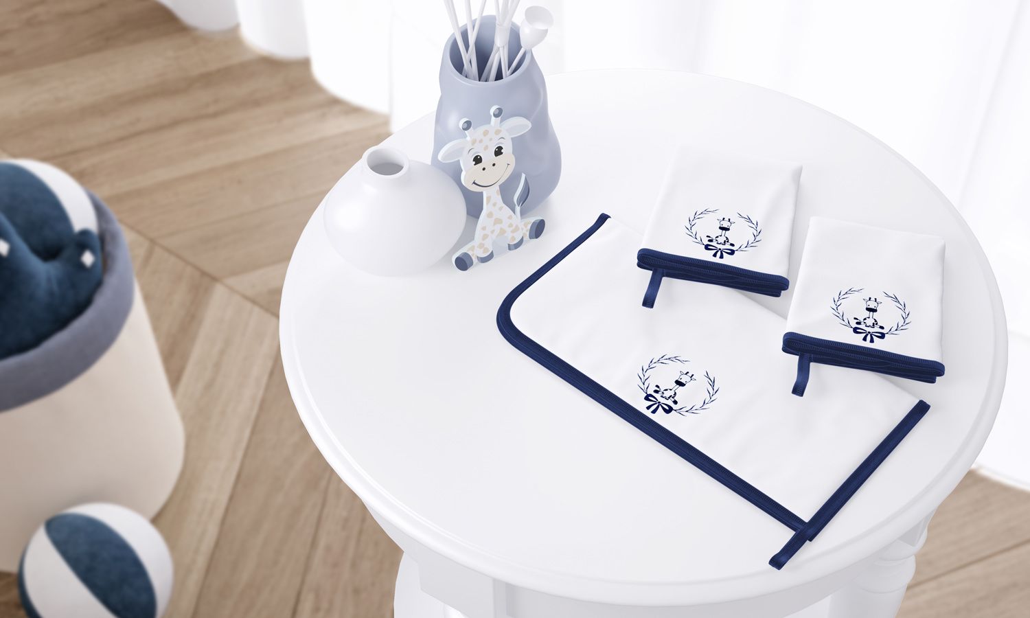 Jogo de Fraldas de Boca Malha Girafinha Clássica