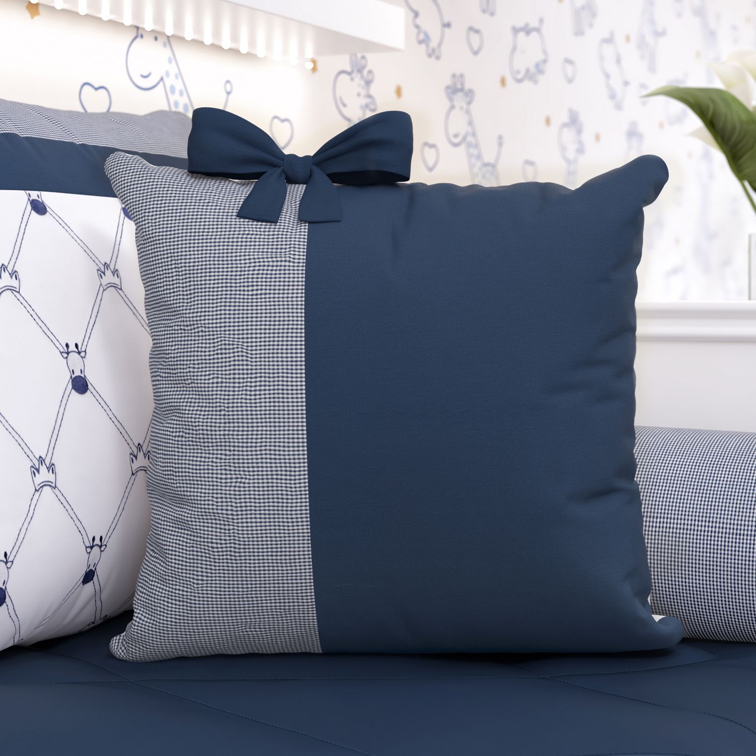 Almofada Laço Girafinha Clássica 40cm