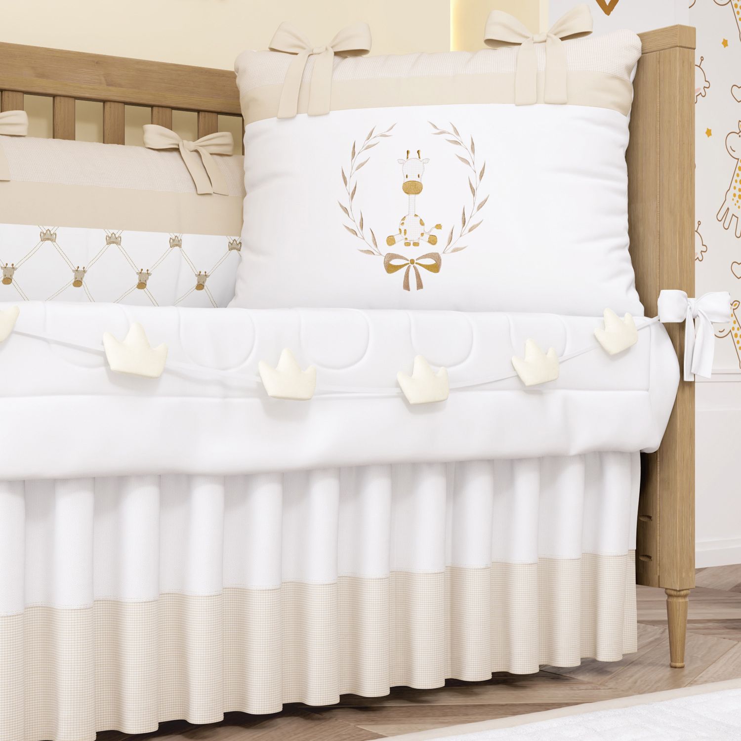 Varal de Berço Coroas Girafinha Clássica 1,30m