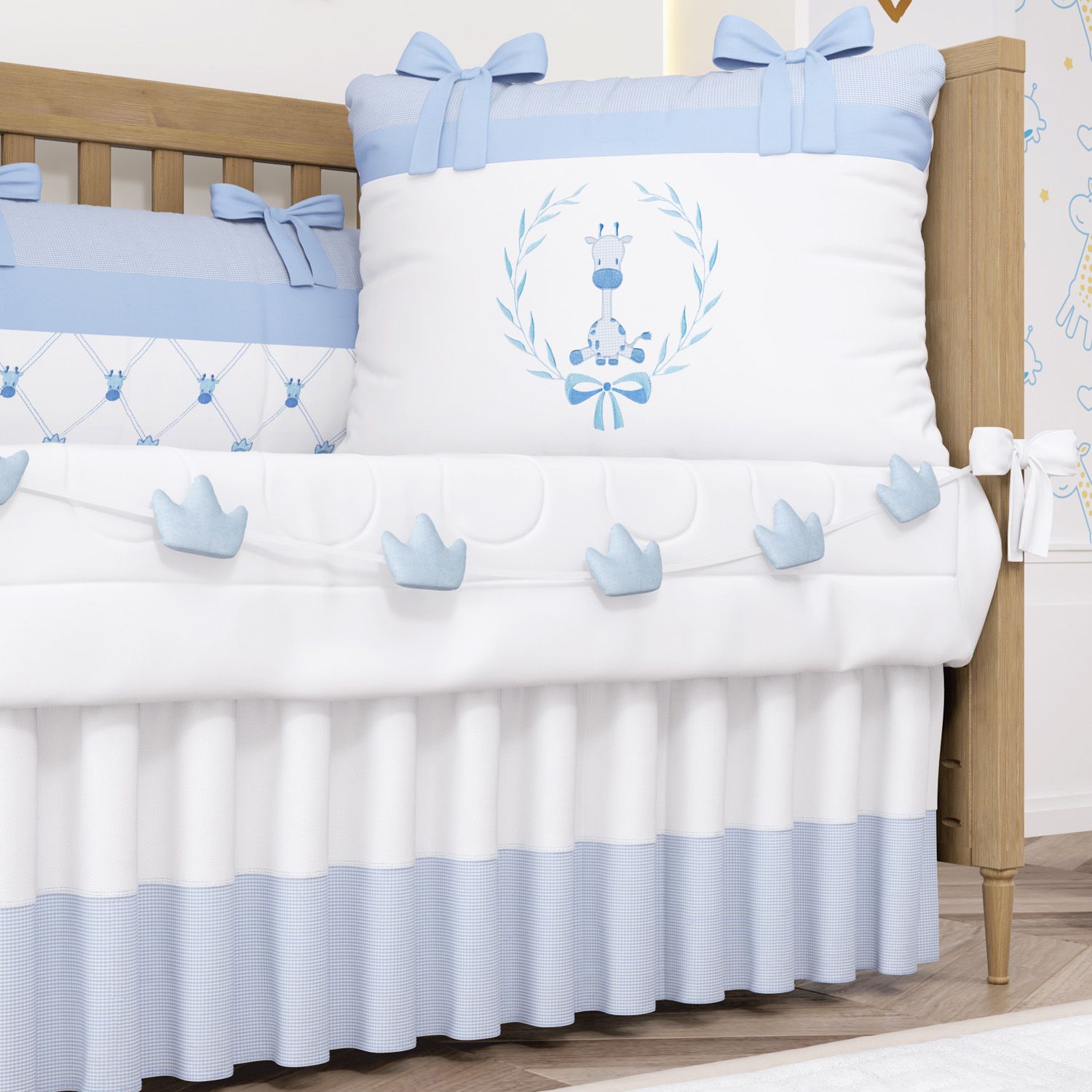 Varal de Berço Coroas Girafinha Clássica 1,30m