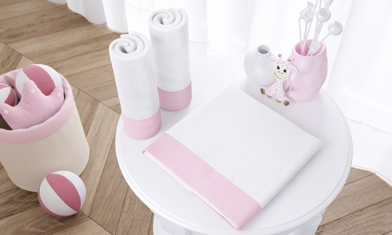 Jogo de Fraldas Ombro Barra Xadrez Azul com 3