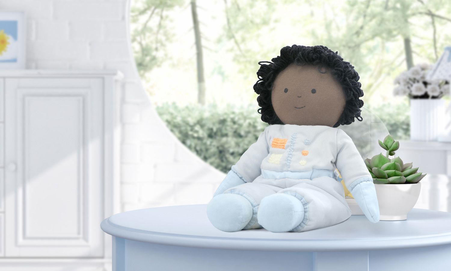 Boneco Guto Astronauta Naná Patchwork Azul 45cm