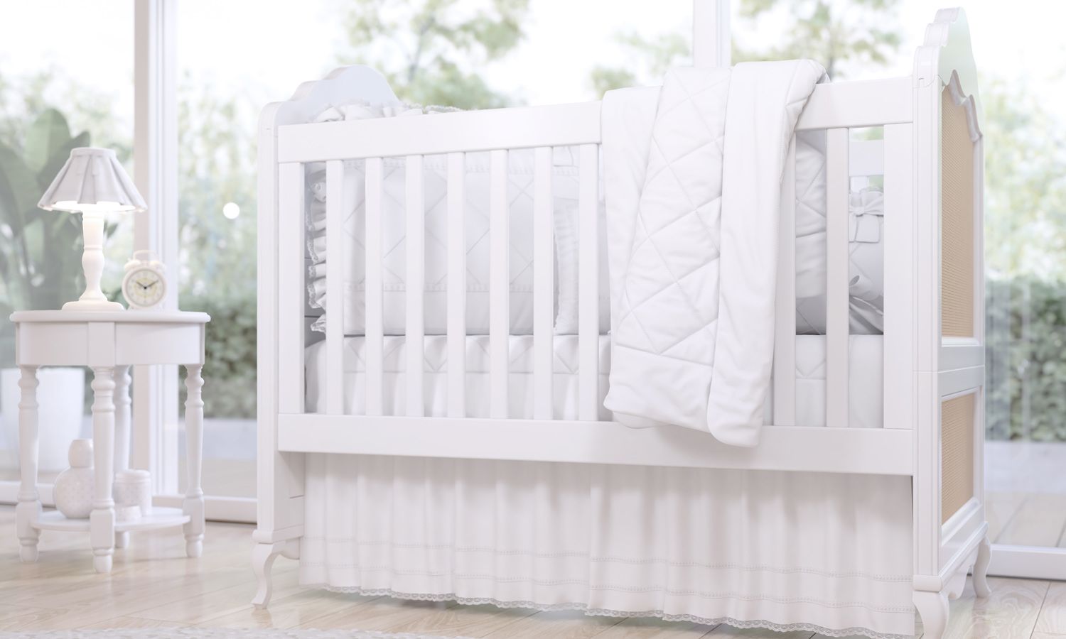 Edredom de Berço Branco