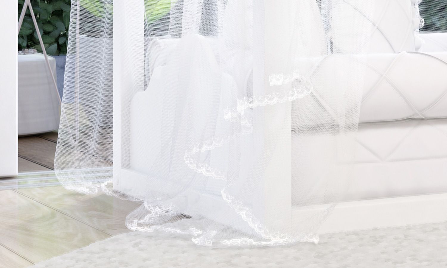 Mosquiteiro para Cama Casinha Montessoriana Branco Clássico