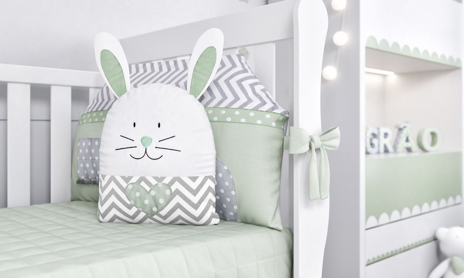 Almofada Amiguinha Coelhinha 32cm