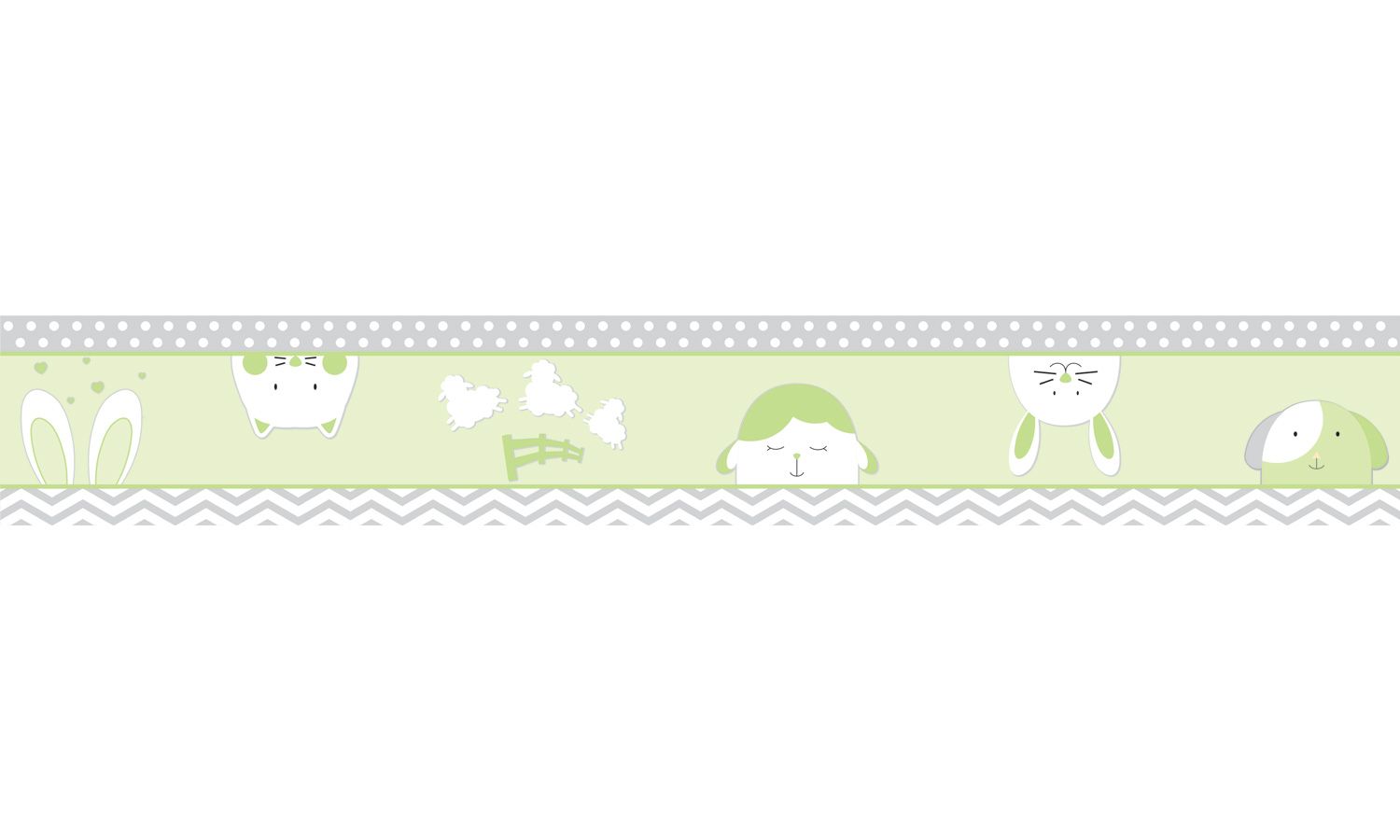 Faixa Adesiva de Parede Amiguinhos Amarelo