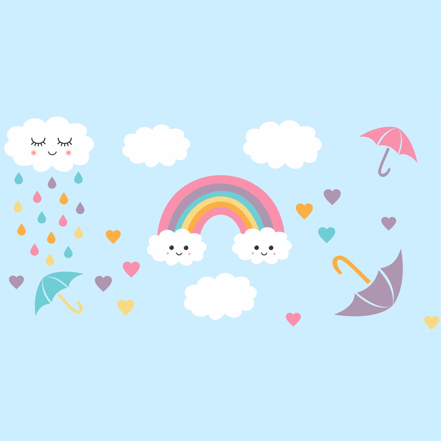 Adesivo de Parede Arco-Íris