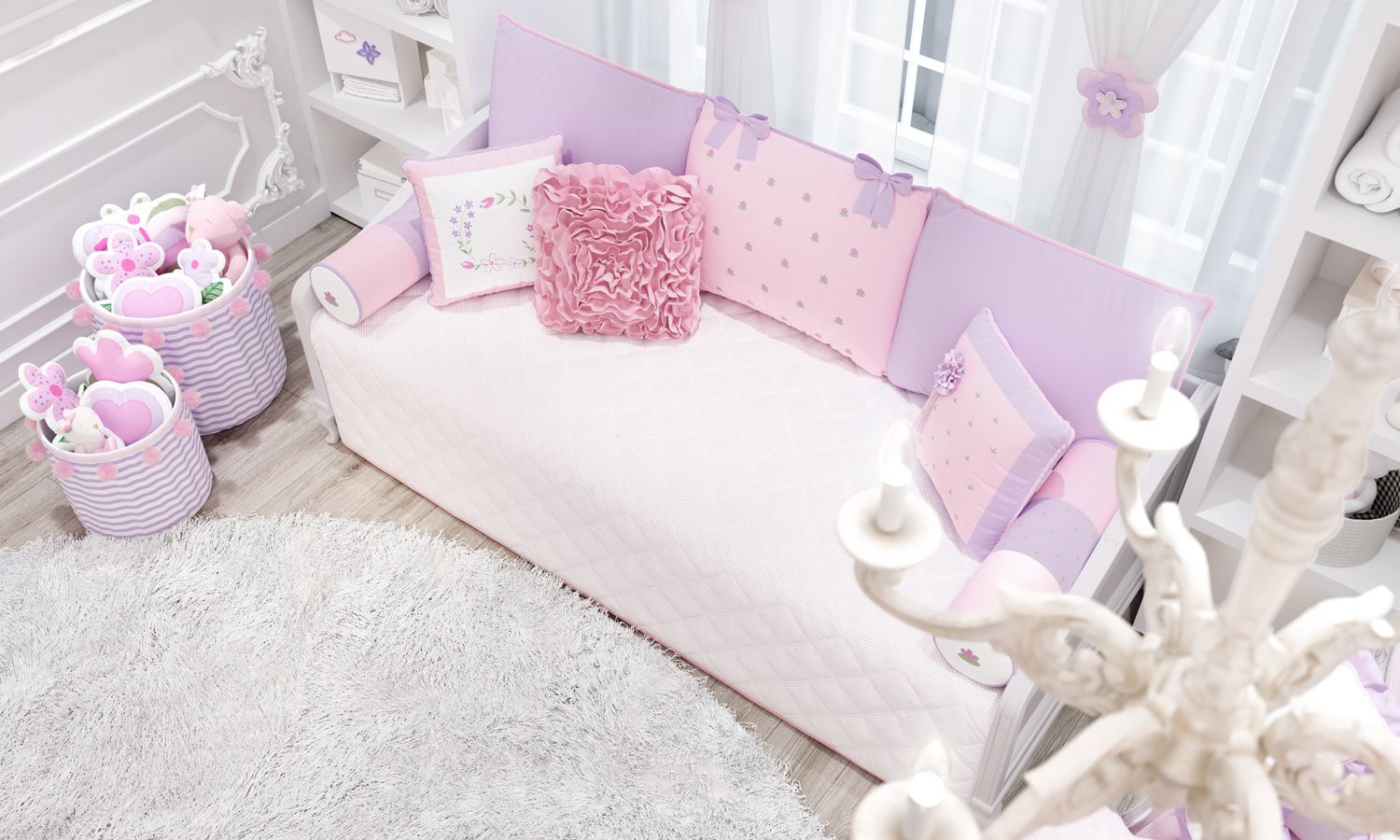 Kit Cama Babá Floral Monet