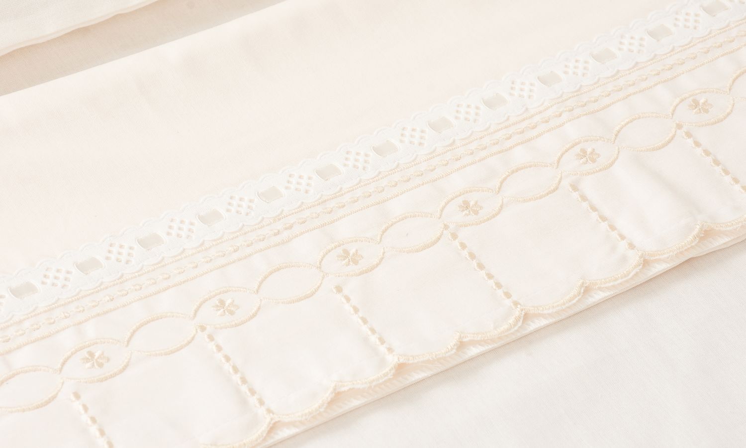 Jogo de Lençol Mini Berço Bico Flor Branco