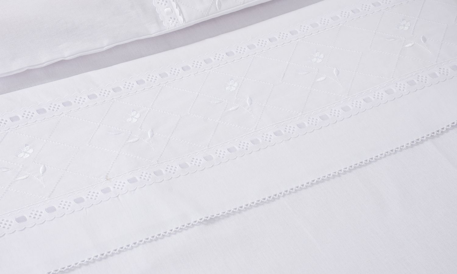 Jogo de Lençol Berço Bordado Borboletas 3 Peças