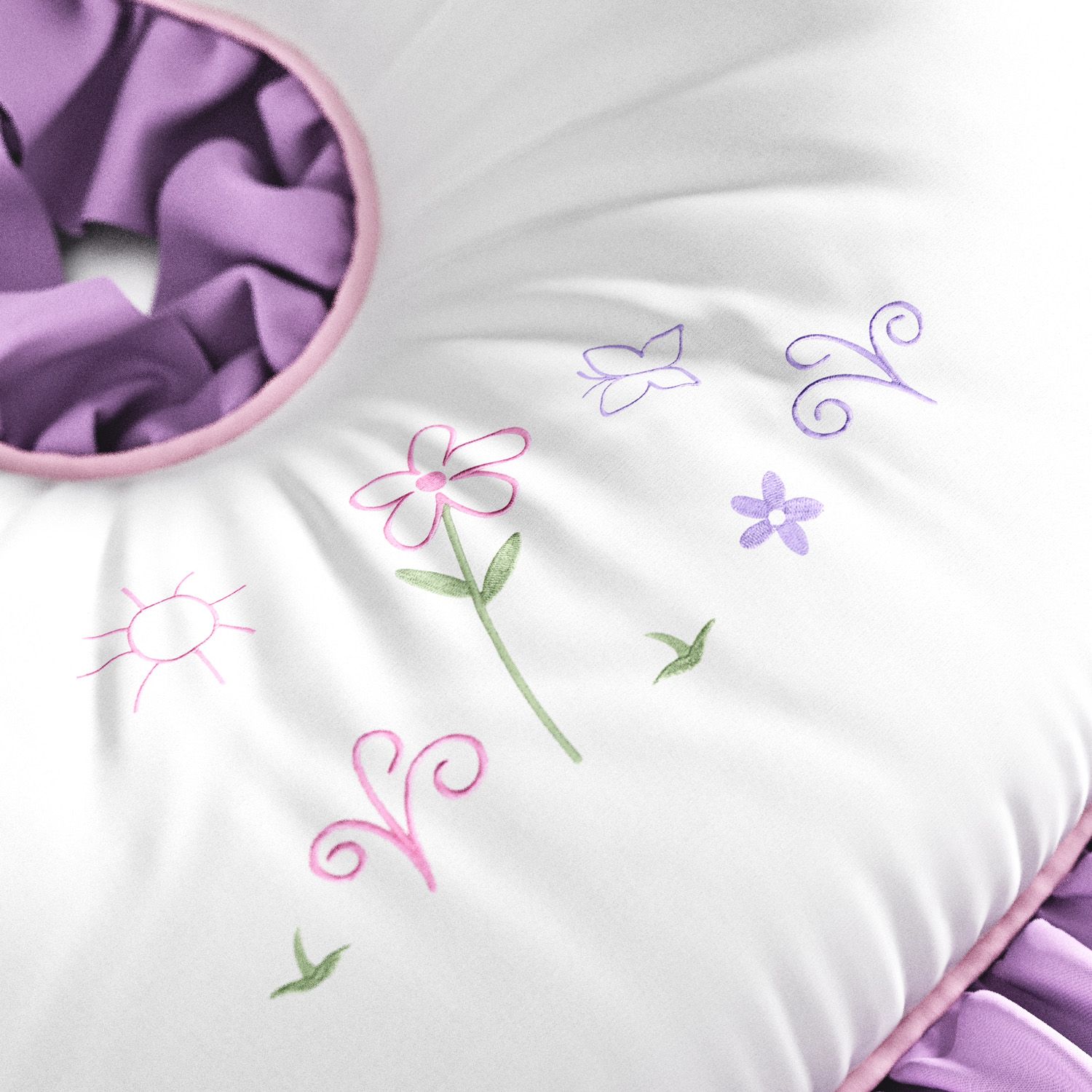 Almofada Amamentação Floral Monet Lilás