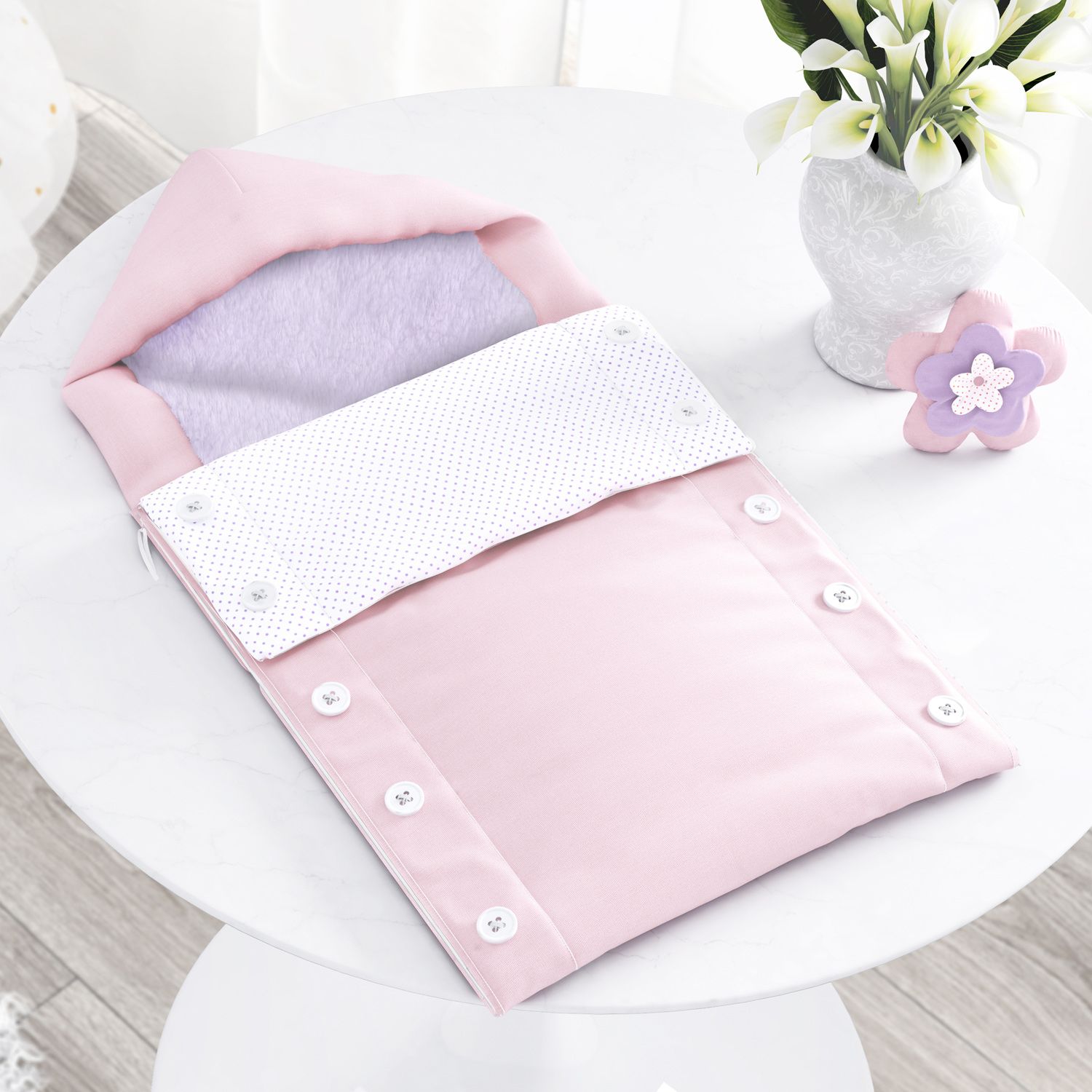 Porta Bebê com Capuz Floral Monet