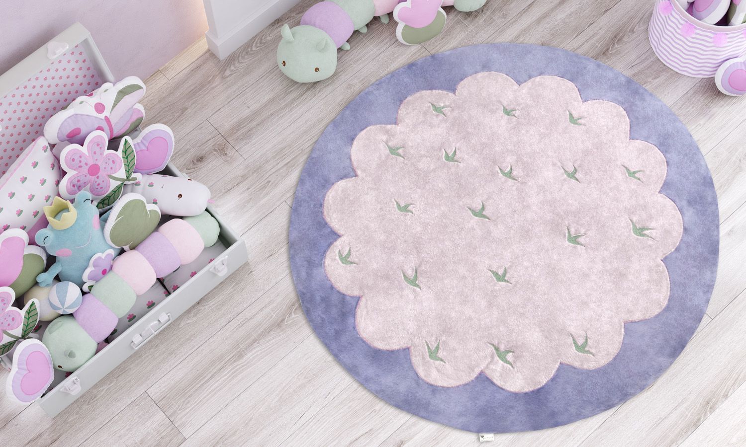 Tapete Redondo Floral Monet 1,35m