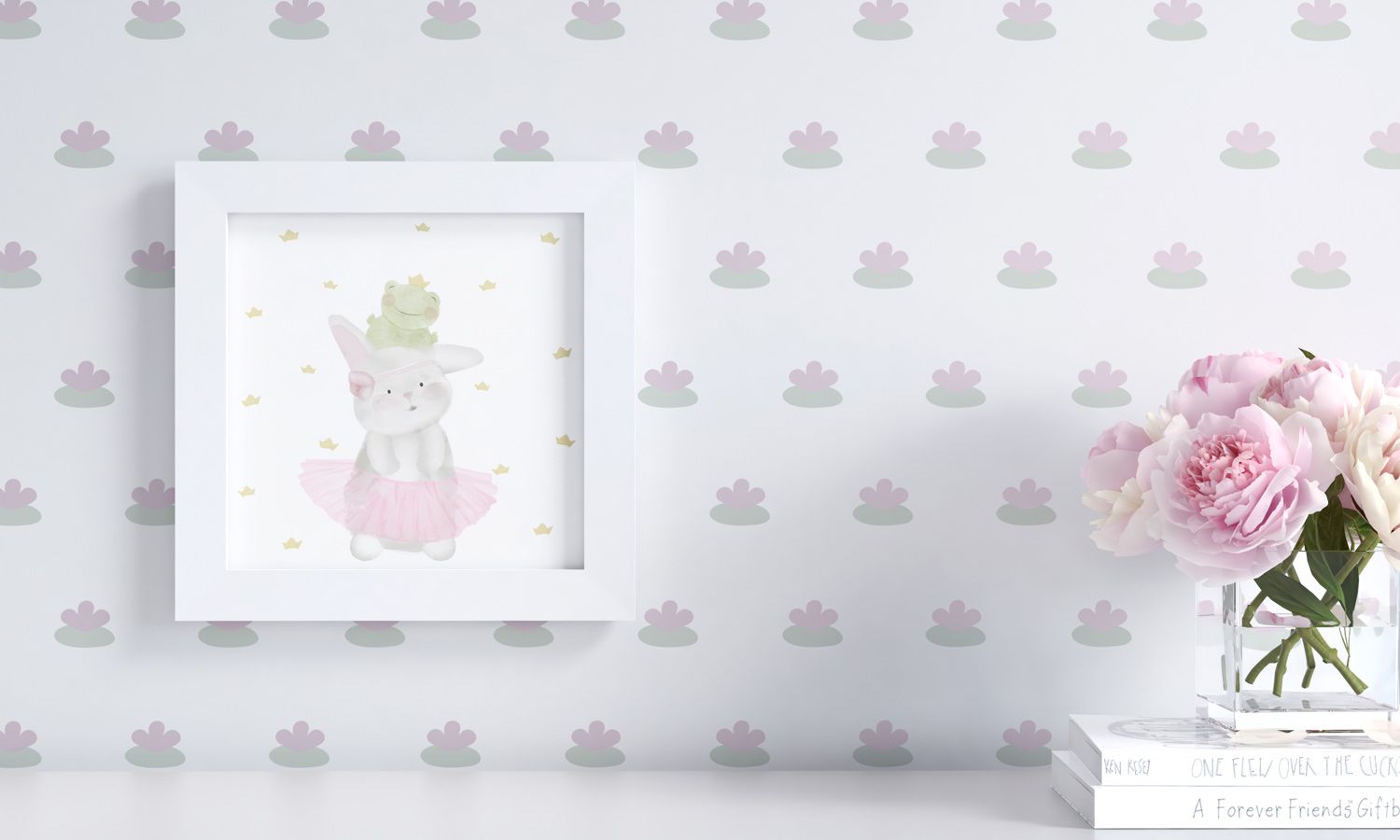 Quadro Coelhinha Tutu Floral Monet 38cm  - imagem 2