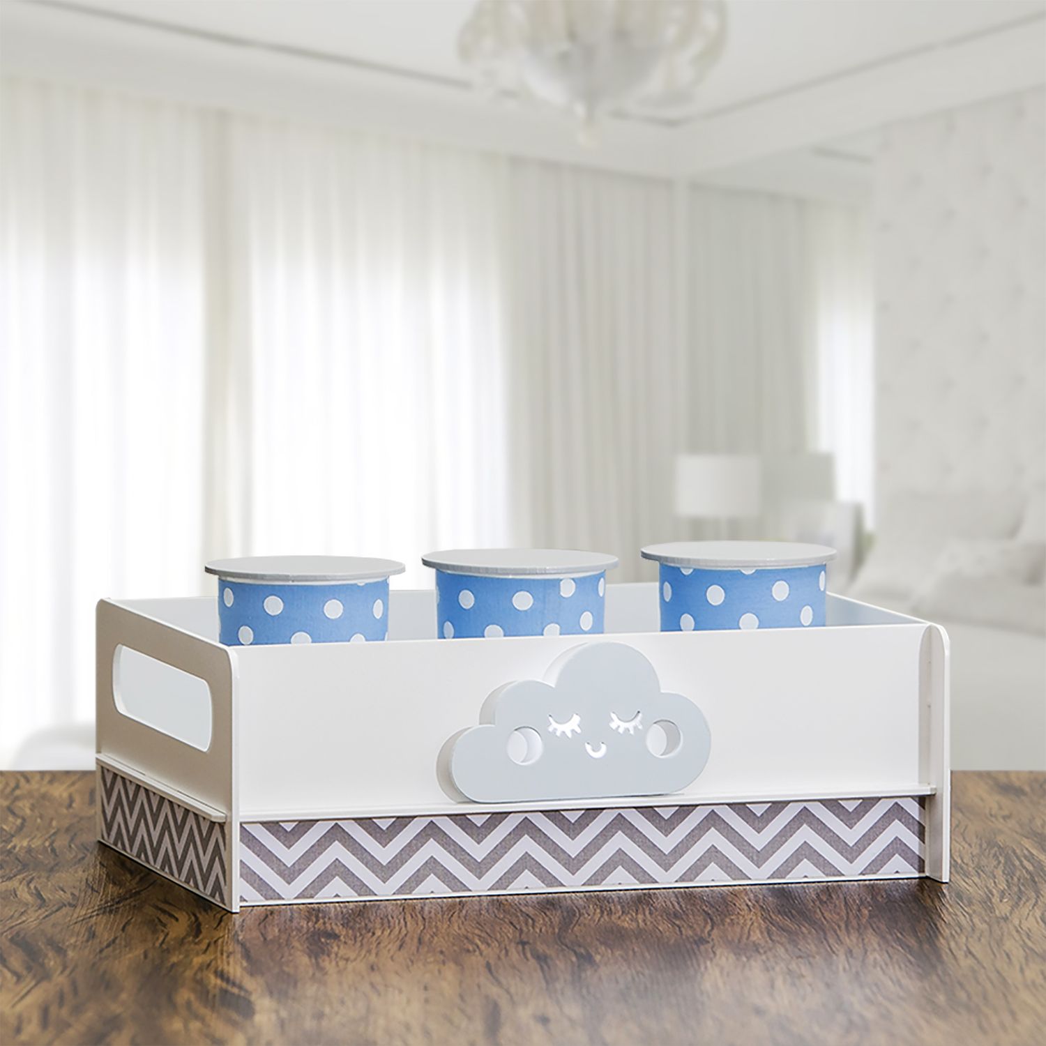 Bandeja e Potes LED Nuvem