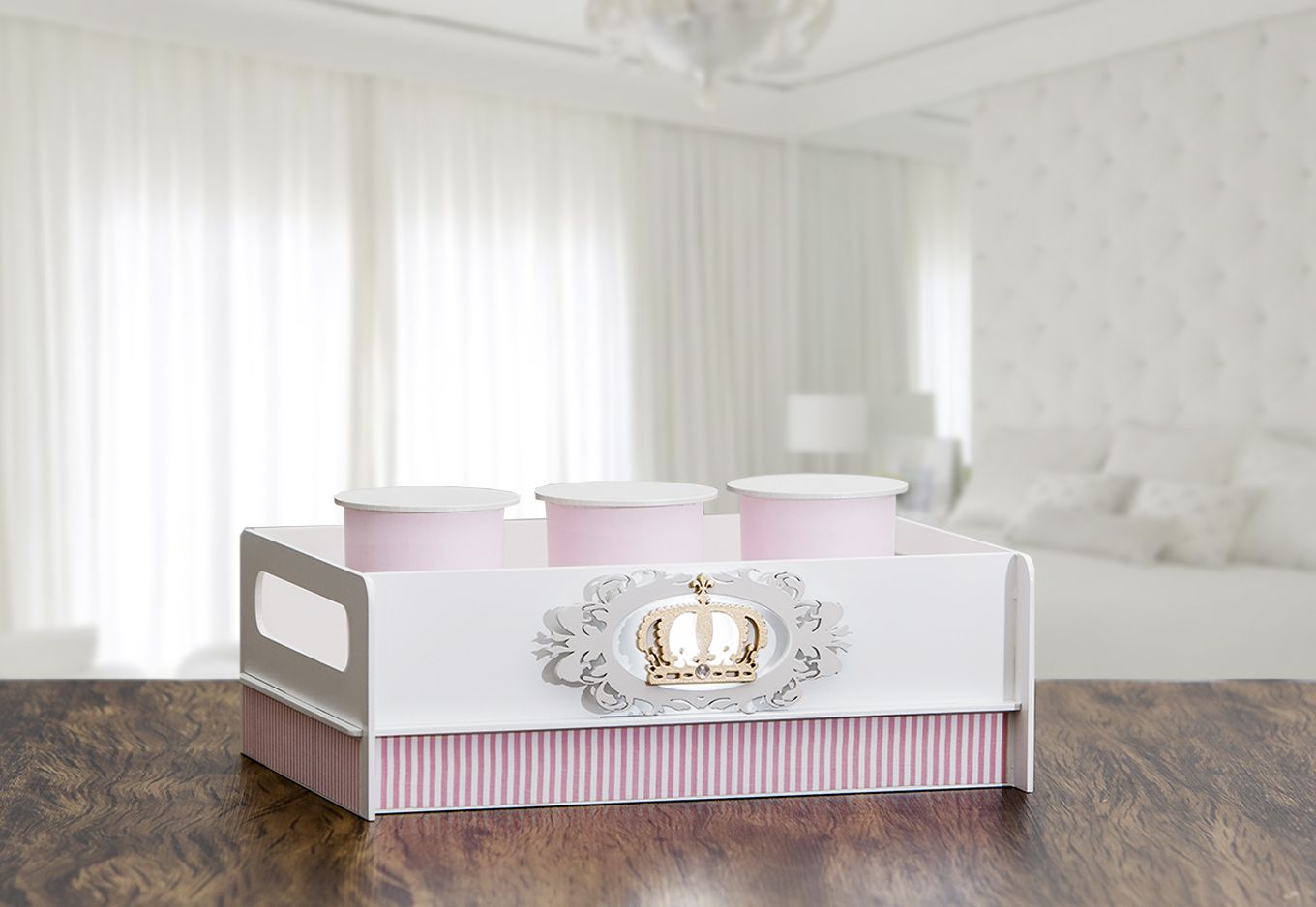 Bandeja e Potes LED Coroa Marinho