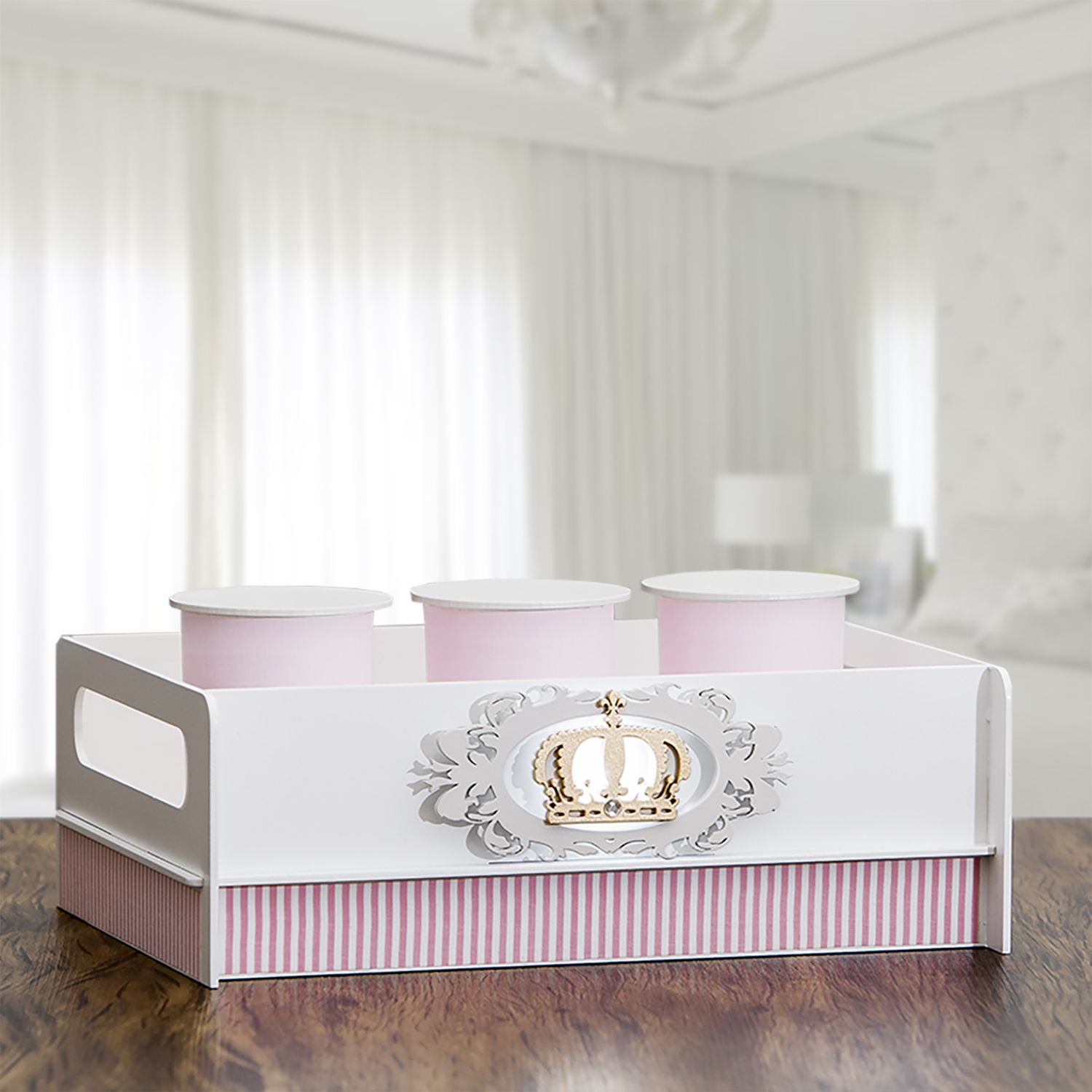 Bandeja e Potes LED Coroa Marinho