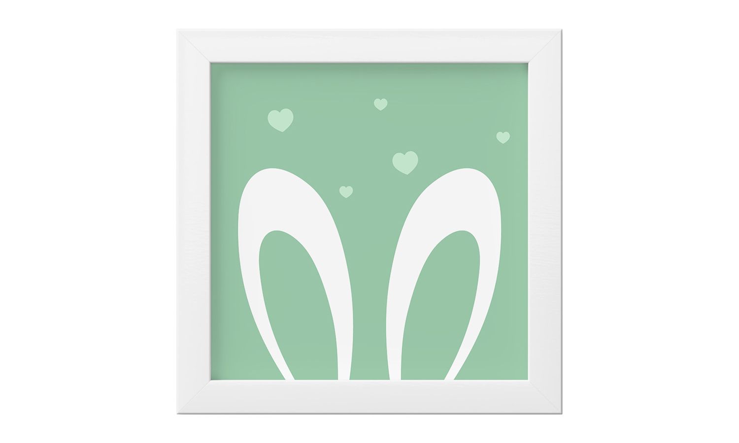 Quadro Amiguinho Orelhinhas Verde/Preto 18cm