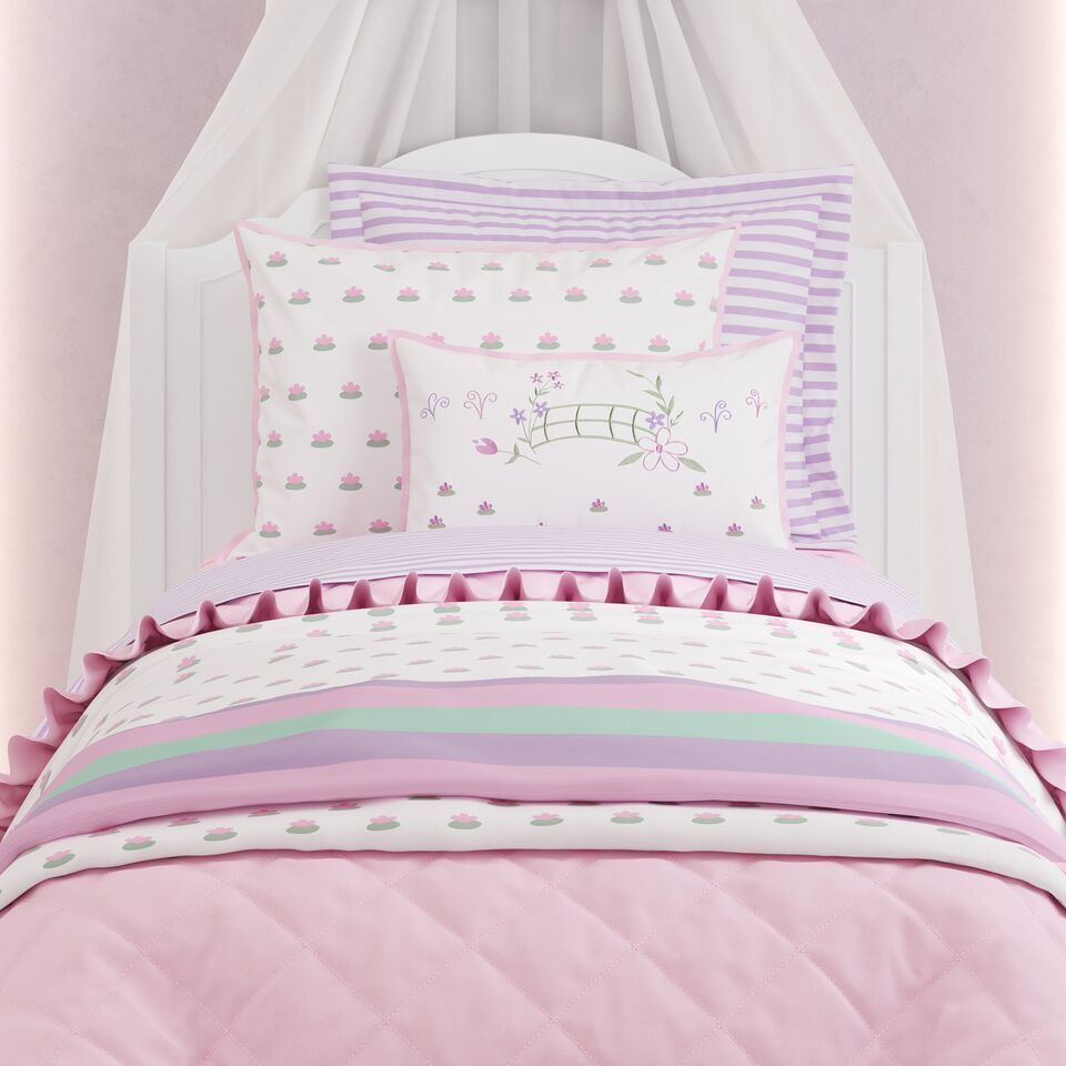 Almofada Retangular Bordada Floral Monet 55cm