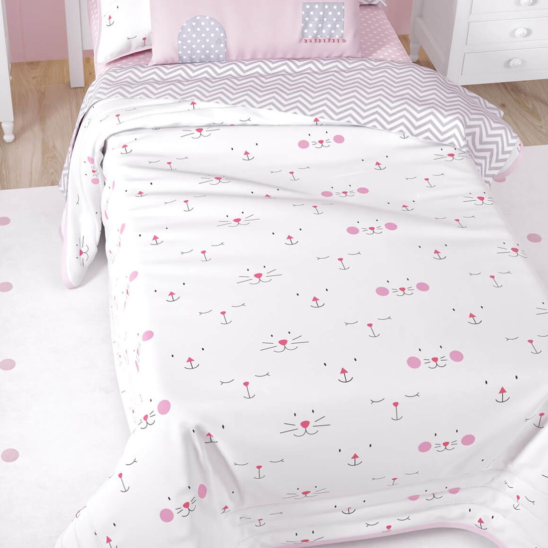 Edredom Infantil Solteiro Amiguinhas