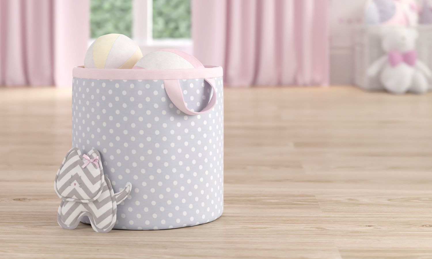 Cesto Organizador para Brinquedos Poá Amiguinhas 24cm