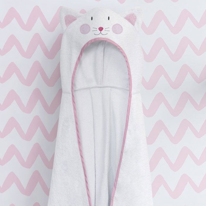 Toalha com Capuz Infantil Amiguinha Gatinha 90cm