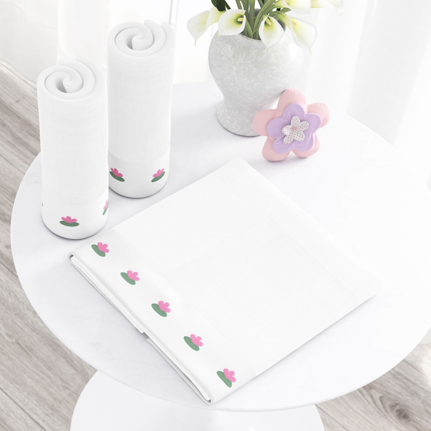 Jogo de Fraldas Ombro Barra Floral Monet com 3