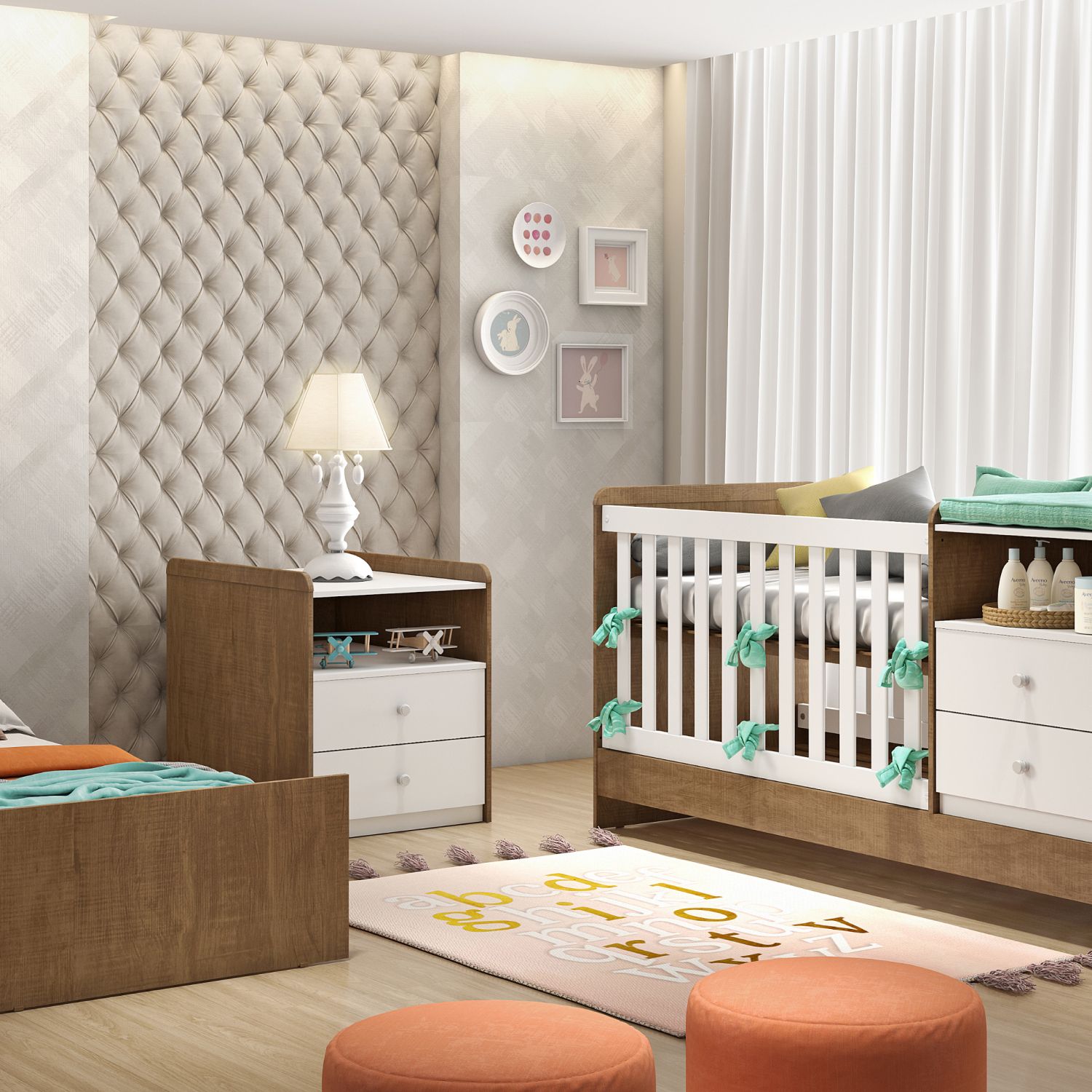 Berço com Trocador Branco Selena - imagem 4