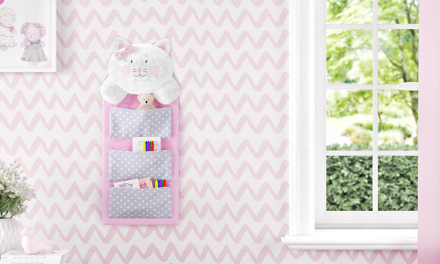 Organizador de Berço Amiguinha Gatinha