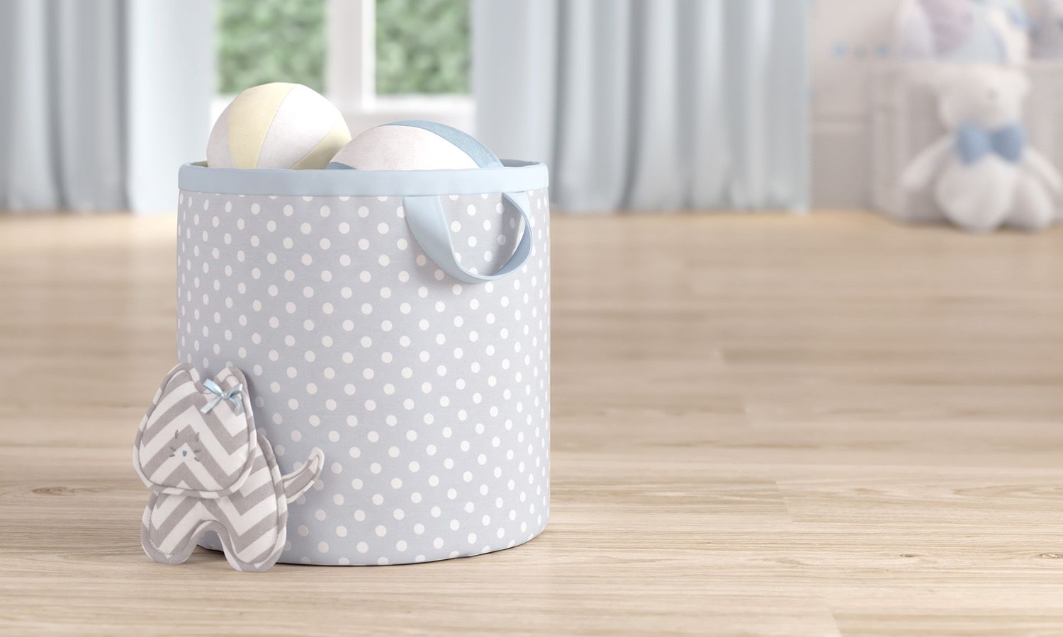 Cesto Organizador para Brinquedos Poá Amiguinhas 24cm