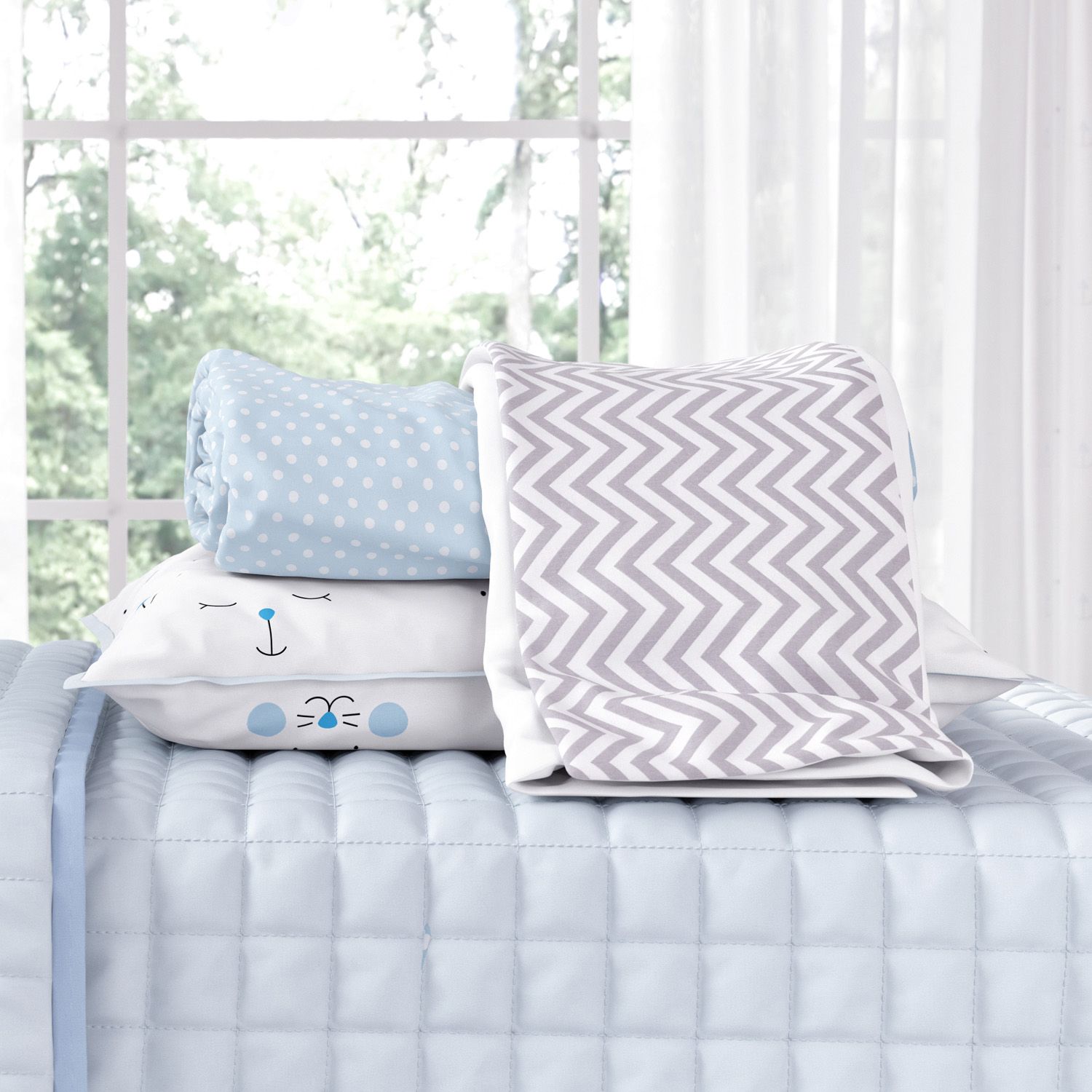 Jogo de Lençol Infantil Solteiro Amiguinhos Verde