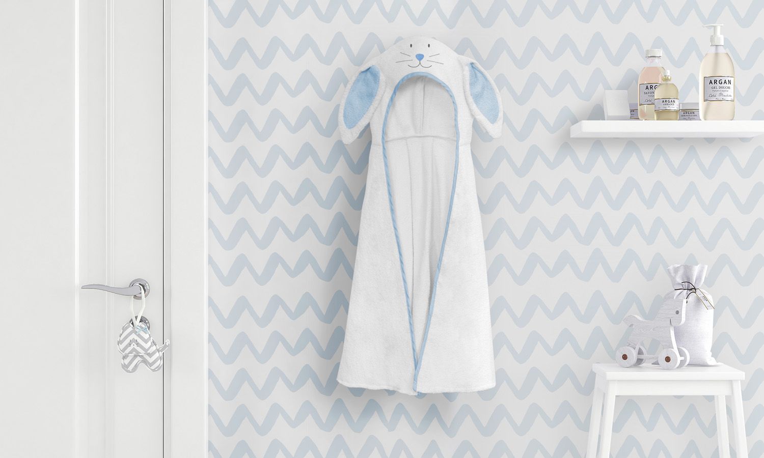 Toalha com Capuz Infantil Amiguinha Coelhinha 90cm