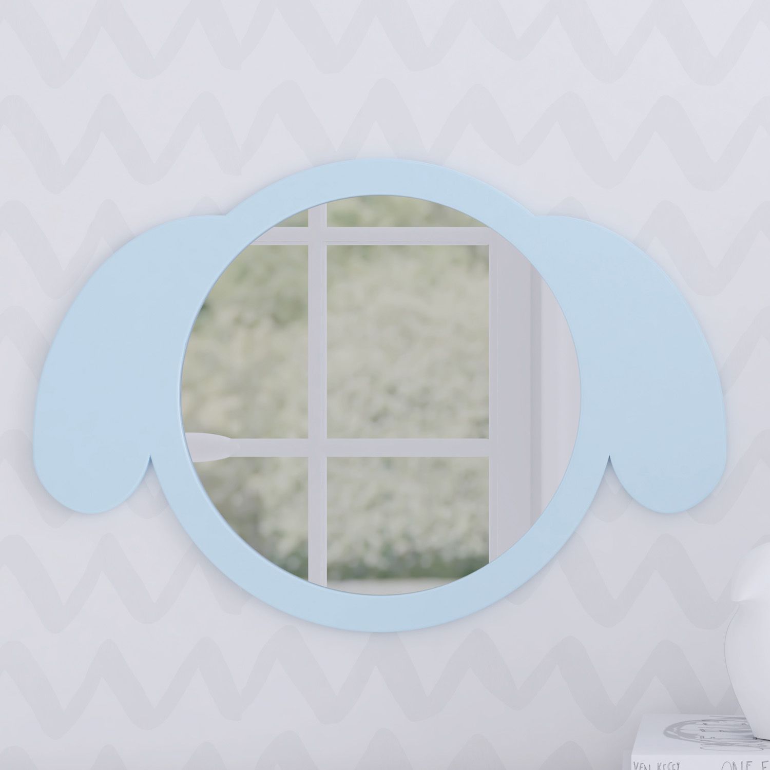 Espelho Redondo Amiguinha Cachorrinha Rosa 30cm