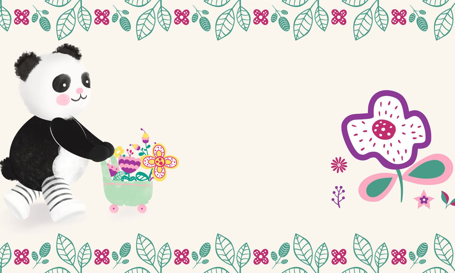 Faixa Adesiva de Parede Floral Moderna