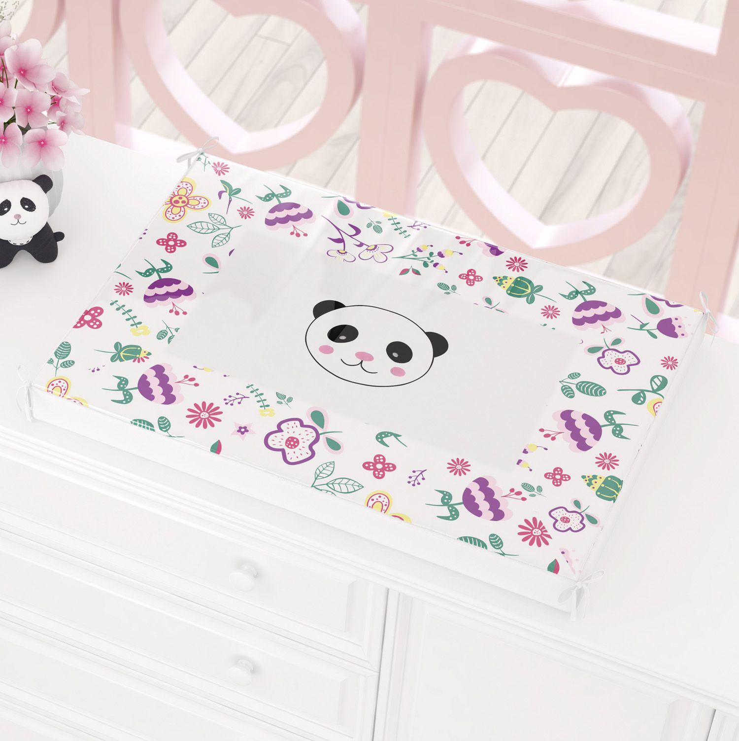 Trocador de Fraldas Floral Moderna