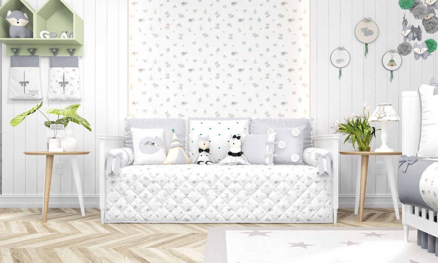 Kit Cama Babá Raposinha