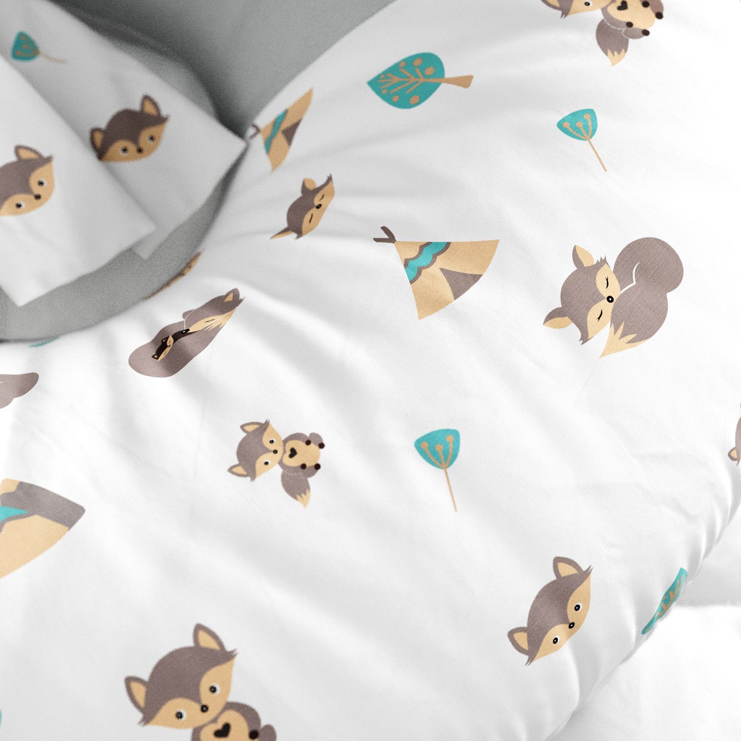 Almofada Amamentação Raposinha Cinza