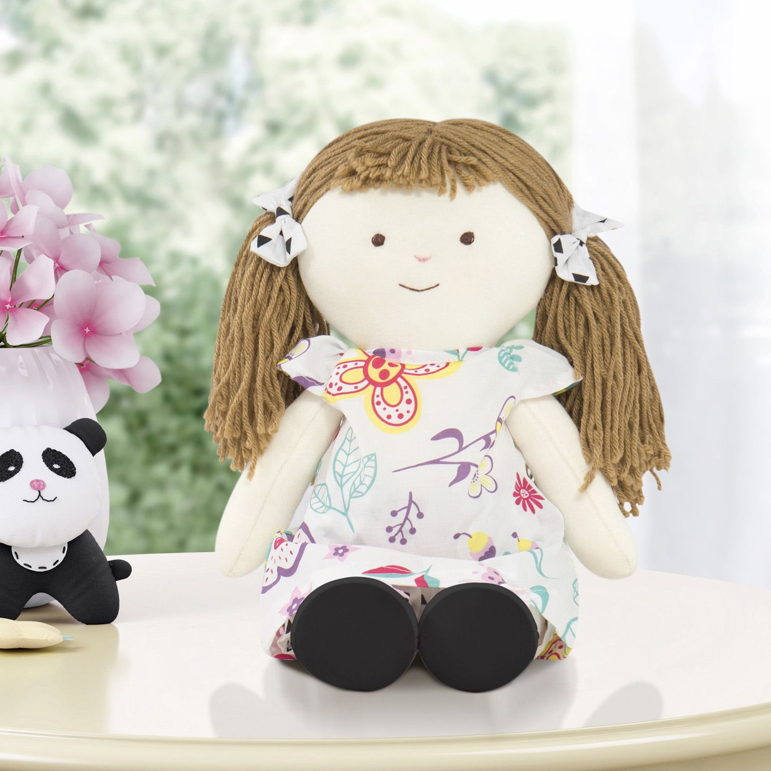 Boneca Naná Floral Moderna 45cm