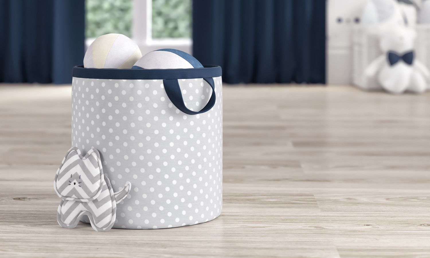 Cesto Organizador para Brinquedos Poá Amiguinhas 24cm