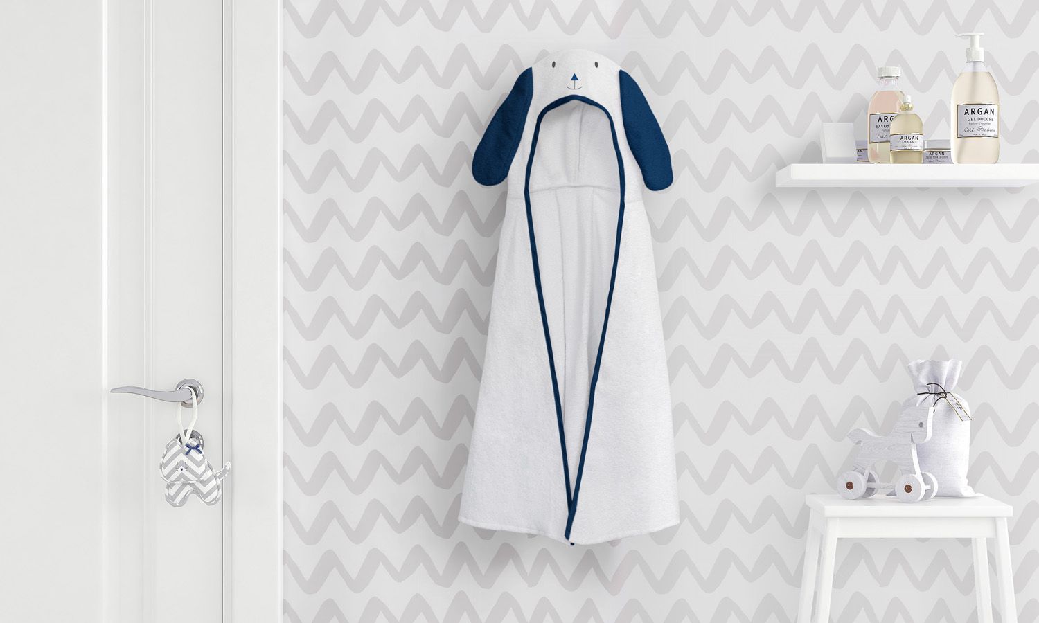 Toalha com Capuz Infantil Amiguinha Cachorrinha 90cm