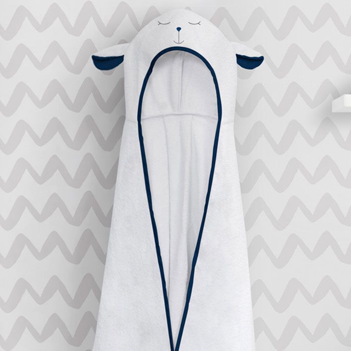 Toalha com Capuz Infantil Amiguinha Ovelhinha 90cm