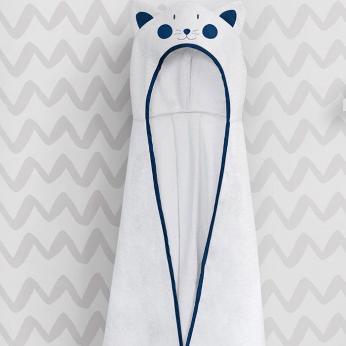 Toalha com Capuz Infantil Amiguinha Gatinha 90cm