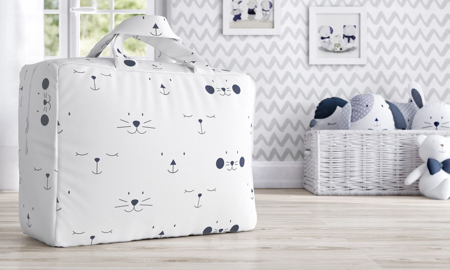 Bolsa de Tecido Infantil Amiguinhos Amarelo 60cm