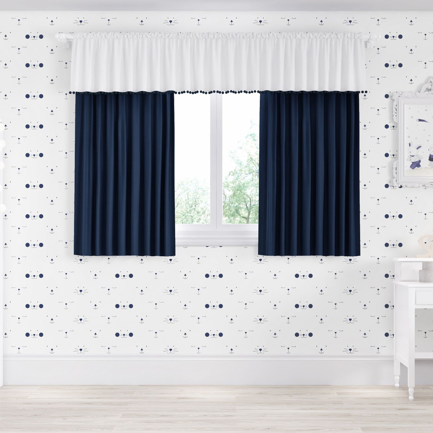 Cortina Infantil Amiguinhas 1,50m