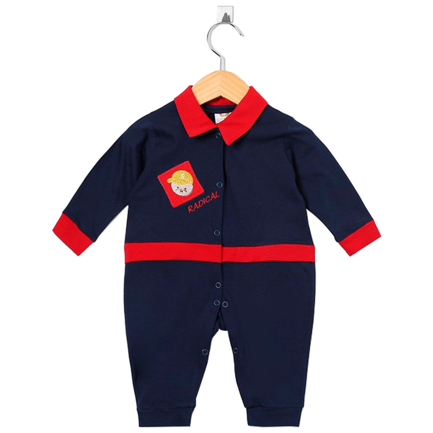 Macacão Longo Ursinho Radical Marinho Tam G