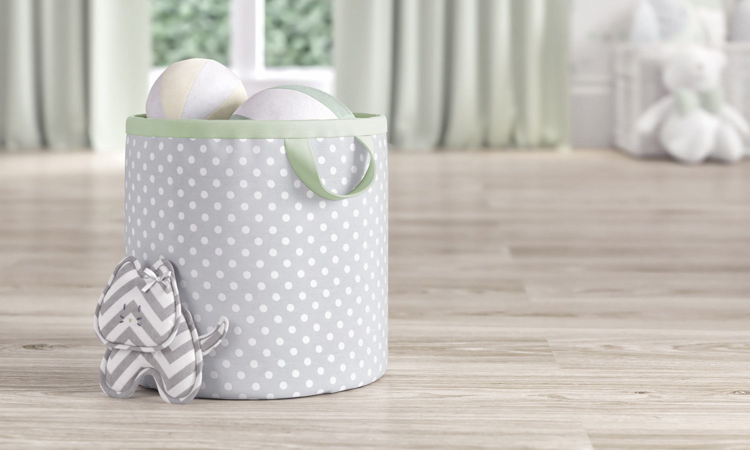 Cesto Organizador para Brinquedos Poá Amiguinhas 24cm